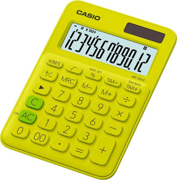 Casio mini taschenrechner ms-20uc-yg-s 12-stellig gelb/grün - Casio-ms-20uc-yg-s-4549526700507-02.jpg