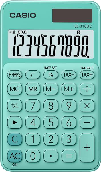 Casio taschenrechner sl-310uc-gn 10-stellig grün - Casio-sl-310uc-gn-4549526612855
