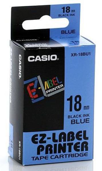 Casio beschriftungsband xr-18bu 18mm/8m schwarz/blau - Casio-xr-18bu-4971850117582
