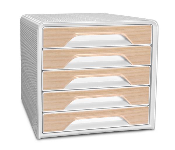 Cep schubladenbox smoove silva 1071111021 5 schubladen weiss/buche - Cep-1071111021-3462159017754
