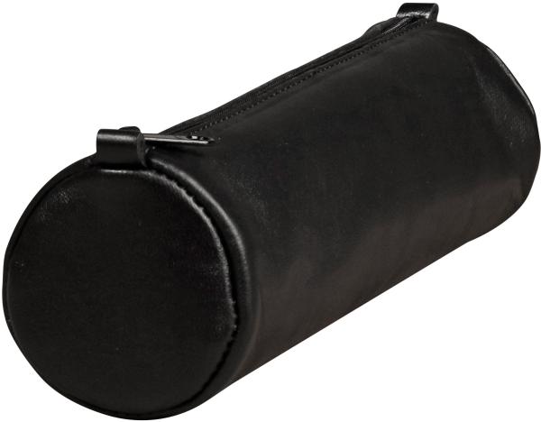 Clairefontaine schlamperetui agebag 21x6cm 77016c schwarz, rund, leder - Clairefontaine-77016c-3329680770162