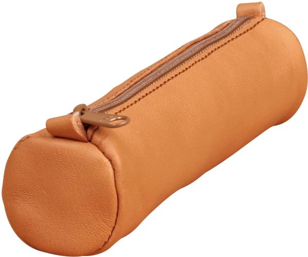 Clairefontaine schlamperetui agebag 18,5x4cm 77018c tabak, rund, leder - Clairefontaine-77018c-3329680770186