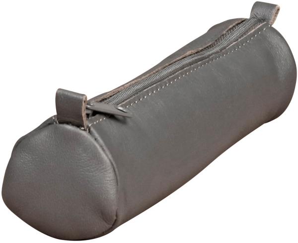 Clairefontaine schlamperetui agebag 18,5x4cm 77034c grau, rund, leder - Clairefontaine-77034c-3329680770346