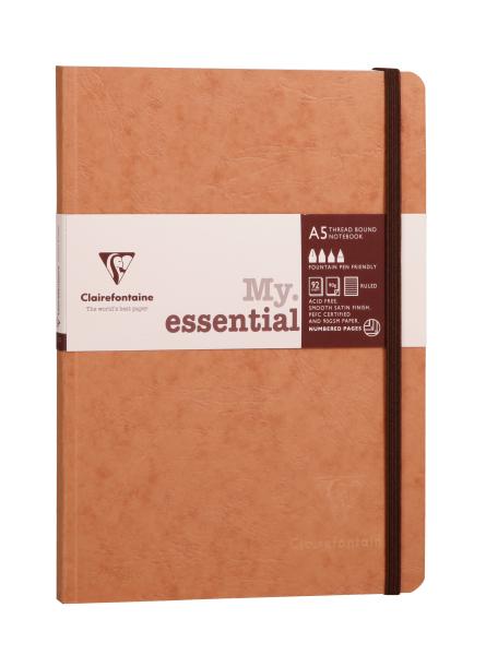 Clairefontaine agebag myess a5 79346c notizbuch liniert braun 96 bl - Clairefontaine-79346c-3329680793468