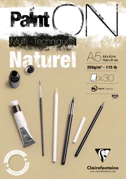 Clairefontaine paint'on a5 96539c natur 30 blatt - Clairefontaine-96539c-3329680965391-02.jpg
