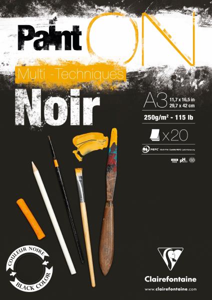 Clairefontaine paint'on a3 975170c schwarz, 250g 20 blatt - Clairefontaine-975170c-3329689751704-02.jpg