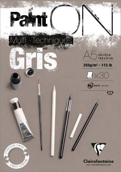 Clairefontaine paint'on fgekörnt a5 975808c grau 30 blatt - Clairefontaine-975808c-3329689758086-02.jpg