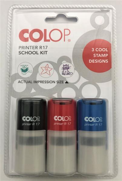 Colop stempel schoolkit 154227 wurm, stern, katze - Colop-154227-9004362517276