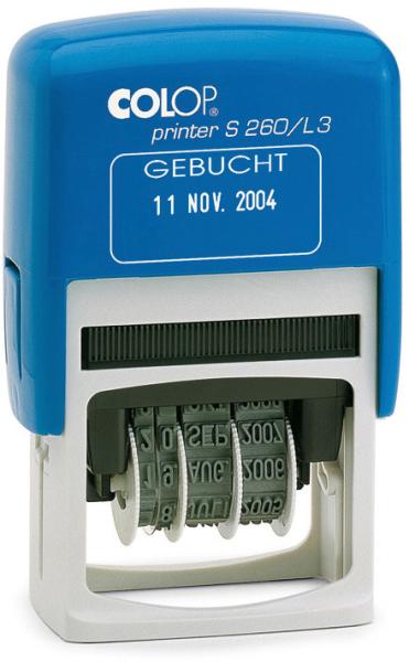 Colop datumstempel gebucht d s260l3/d 24x45mm - Colop-s260l3-d-9004362222323