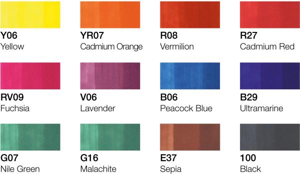 Copic marker classic 20075702 leuchtende farben, 12 stück - Copic-20075702-4013695257105-02.jpg