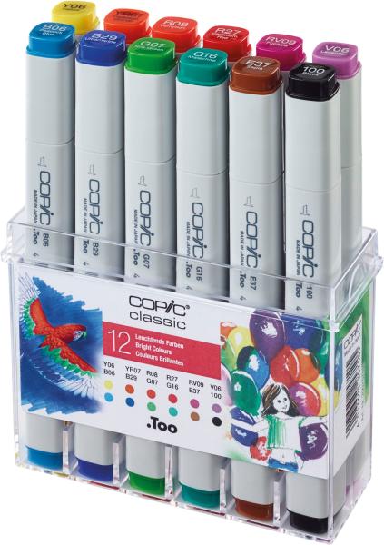 Copic marker classic 20075702 leuchtende farben, 12 stück - Copic-20075702-4013695257105