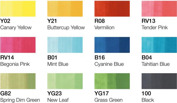 Copic marker classic 20075706 frühlings-farben, 12 stück - Copic-20075706-4013695257143-02.jpg
