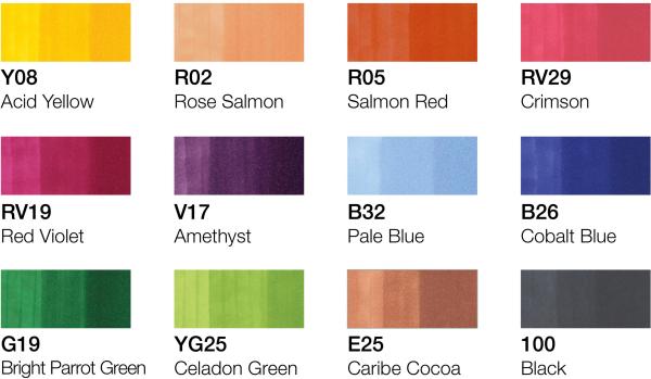 Copic marker classic 20075707 sommer-farben, 12 stück - Copic-20075707-4013695257150-02.jpg