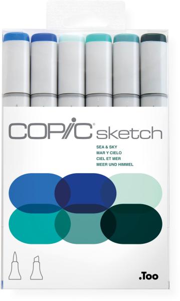 Copic marker sketch 21075664 set sea & sky, 6 stück - Copic-21075664-4511338052631