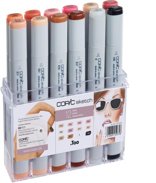 Copic marker sketch 21075705 set porträtfarben, 12 stück - Copic-21075705-4013695259758