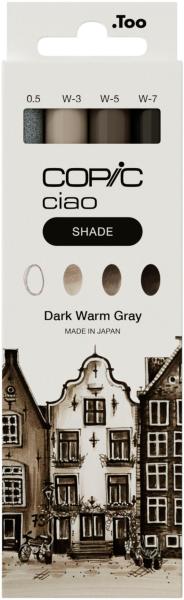 Copic marker ciao shade set 22075420 dark warm gray 4 stück - Copic-22075420-4013695268019