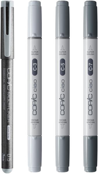 Copic marker ciao shade set 22075422 dark cool gray 4 stück - Copic-22075422-4013695268071-03.jpg
