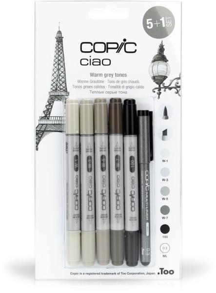 Copic marker ciao 22075565 5+1 set warm grey - Copic-22075565-4013695261737