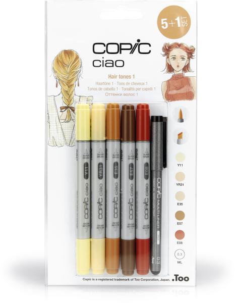 Copic marker ciao 22075572 5+1 set hair tones 1 - Copic-22075572-4013695265322