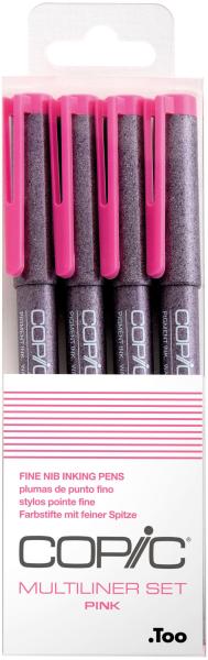 Copic multiliner 22075622 pink set, 4 stück ass. - Copic-22075622-4511338053829