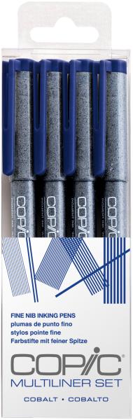 Copic multiliner 22075626 cobalt set, 4 stück ass. - Copic-22075626-4013695263465