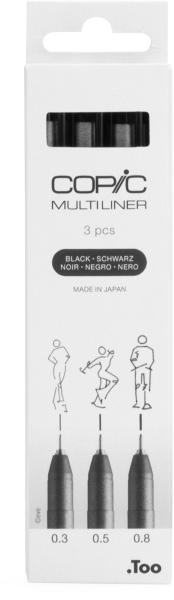 Copic multiliner 22075631 schwarz 3 stück - Copic-22075631-4013695266046