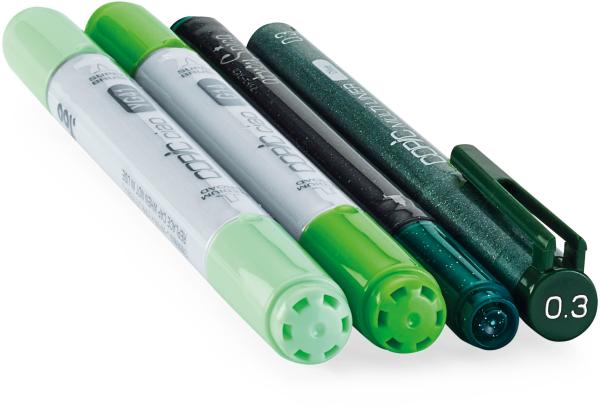 Copic marker ciao 22075644 doodle pack green, 4 stück - Copic-22075644-4511338053867-02.jpg