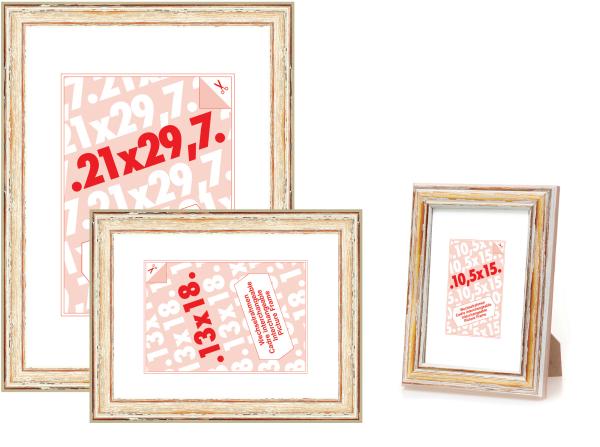 Debex wechselrahmen 10.5x15cm 6306.01 10.5 kiefer, weiss strukt. - Debex-630601-105-7611195329130