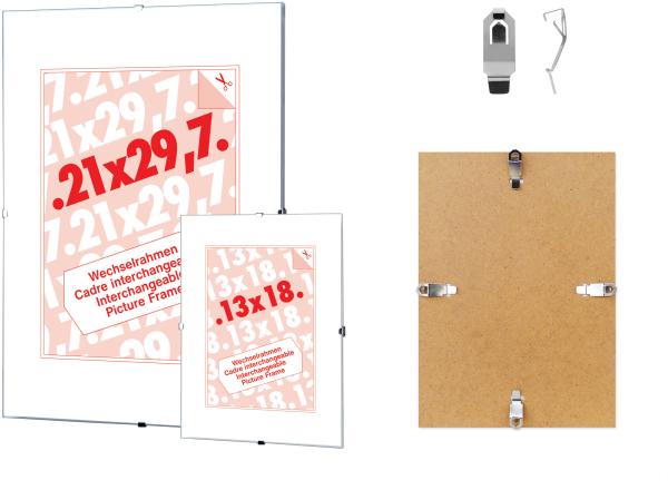 Debex wechselrahmen 13×18cm 950001-130x1 randlos - Debex-950001-130x1-7611195501147