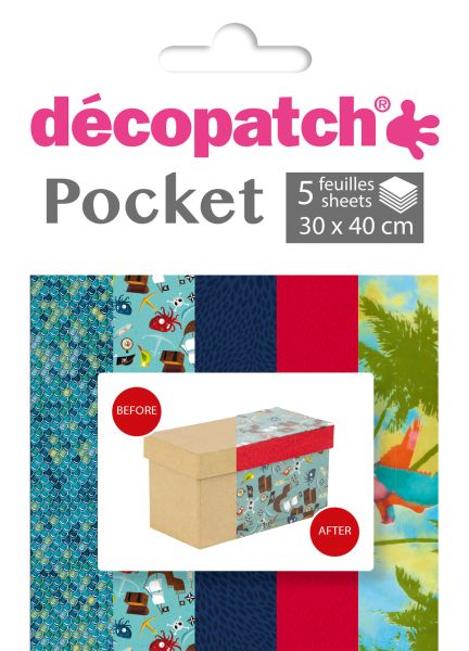 Decopatch papier pocket nr. 20 dp020o 5 blatt à 30x40cm - Decopatch-dp020o-3609510240202