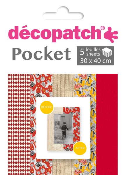 Decopatch papier pocket nr. 27 dp027c 5 blatt à 30x40cm - Decopatch-dp027c-3609510240271