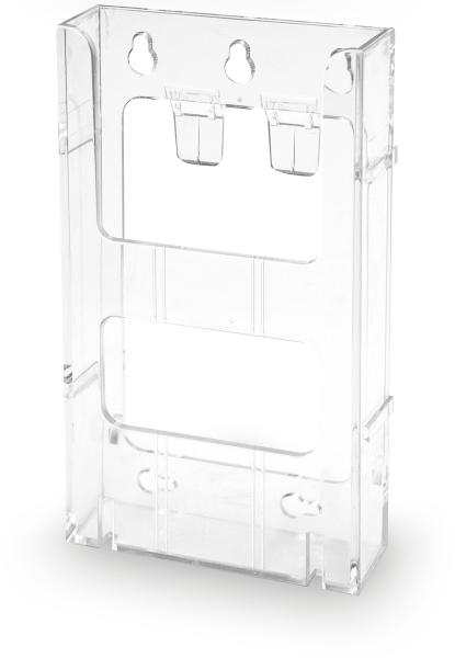Deflecto prospekthalter lit-loc 1/3 a4 771901 hoch, mit verrigelung - Deflecto-771901-0079916021386
