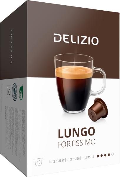 Delizio kaffeekapseln 10170342 lungo fortissimo 48 stk. - Delizio-10170342-7617014148623