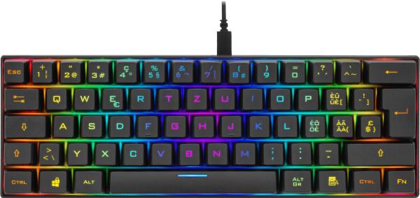 Deltaco tkl gaming keyboard mech rgb gam-075-ch red switch, ch-layout, black - Deltaco-gam-075-ch-7333048049186