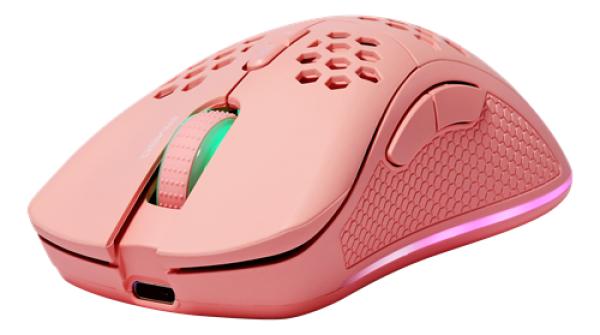 Deltaco lightweight gaming mouse,rgb gam-120-p wireless, pink, pm80 - Deltaco-gam-120-p-7333048057235