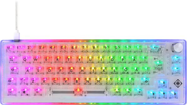 Deltaco tkl gaming keyboard mech gam-160-t-ch transparent rgb ch-layout - Deltaco-gam-160-t-ch-7333048064042