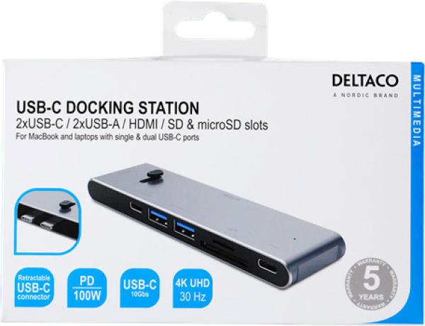 Deltaco usb-c dockingsstation usbc-hdmi21 2xusb-c,2xusb-a,(mic)sd,hdmi - Deltaco-usbc-hdmi21-7333048047472-06.jpg