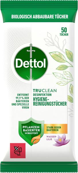 Dettol hygiene reinigungstücher 3238149 wasserlilie 50 stück - Dettol-3238149-4002448203087