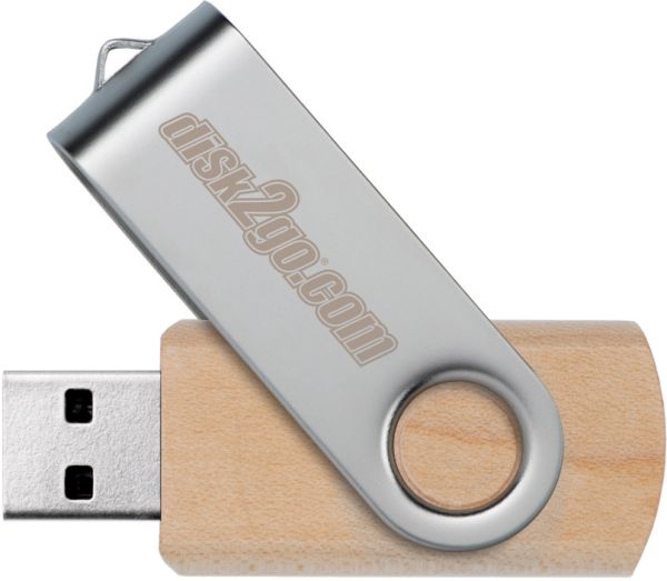 Disk2go usb-stick wood 16gb 30006667 usb 2.0 double pack - Disk2go-30006667-7640111167044