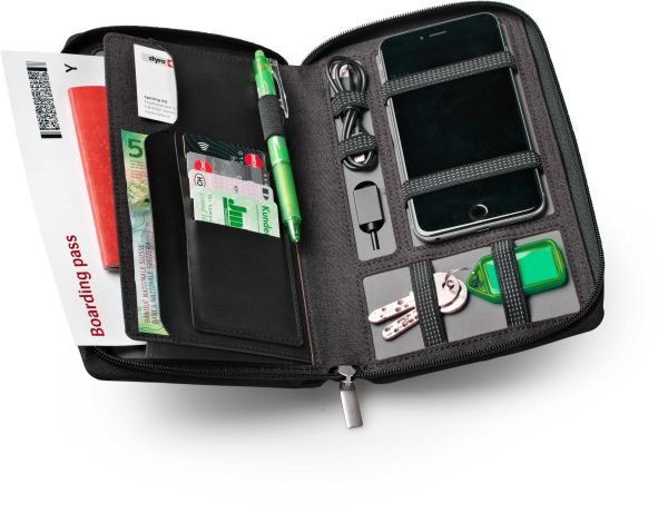 Dufco reisemappe mit powerbank 48-2005.000 4000 mah, anthrazit - Dufco-48-2005000-7612176079754