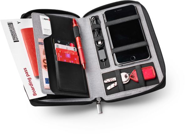 Dufco reisemappe mit powerbank 48-2006.000 4000 mah, grau - Dufco-48-2006000-7612176079761