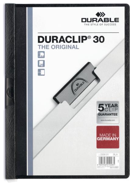 Durable klemmhefter duraclip 30 220001 für 30 blatt a4 schwarz - Durable-220001-4005546210285