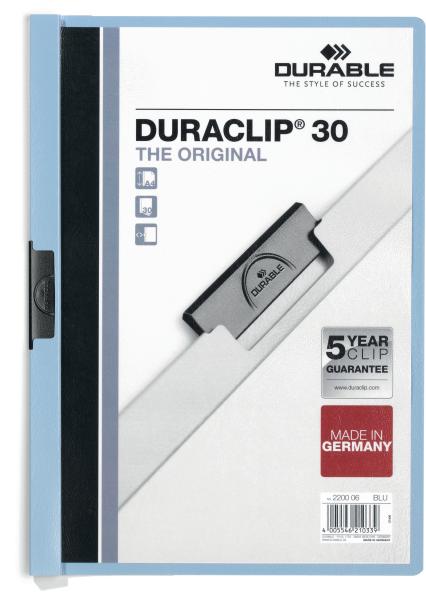 Durable klemmhefter duraclip 30 220006 für 30 blatt a4 blau - Durable-220006-4005546210339