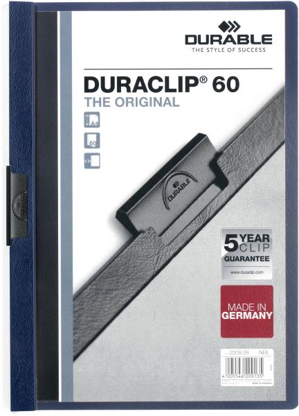 Durable klemmhefter duraclip 60 220928 für 60 blatt a4 nachtblau - Durable-220928-4005546209135