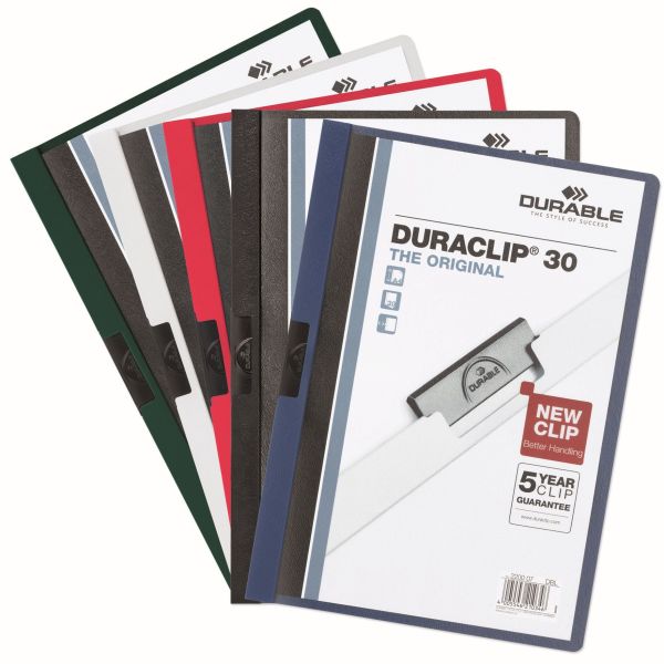 Durable klemmhefter duraclip 222700 30 blatt a4 ass. 5 stück - Durable-222700-4005546223995