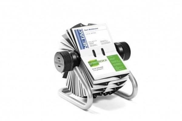 Durable rollkartei visifix flip 248123 silber, f. 400 karten 104x72mm - Durable-248123-4005546218182