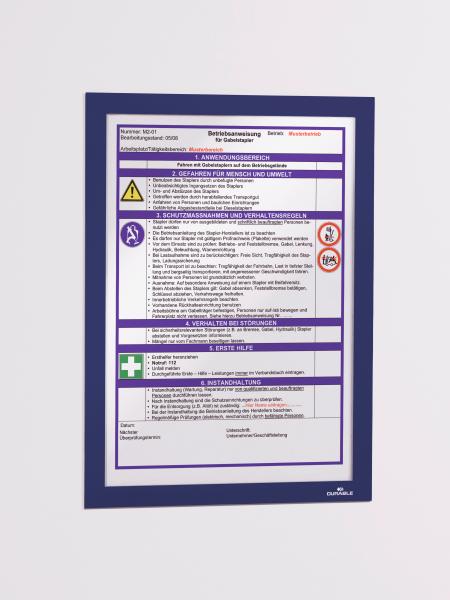 Durable sichtfenster duraframe 487207 dunkelblau,selbstkleb. 2 stk. - Durable-487207-4005546405209
