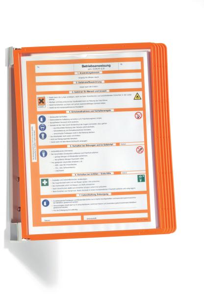 Durable sichttafelsystem vario wall5 555109 orange mit 5 sichttafeln - Durable-555109-4005546506500