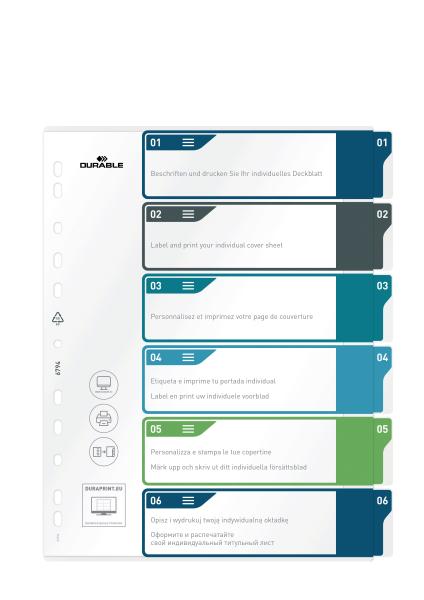 Durable register pp a4+ 679427 mehrfarbig 1-6 - Durable-679427-4005546735108