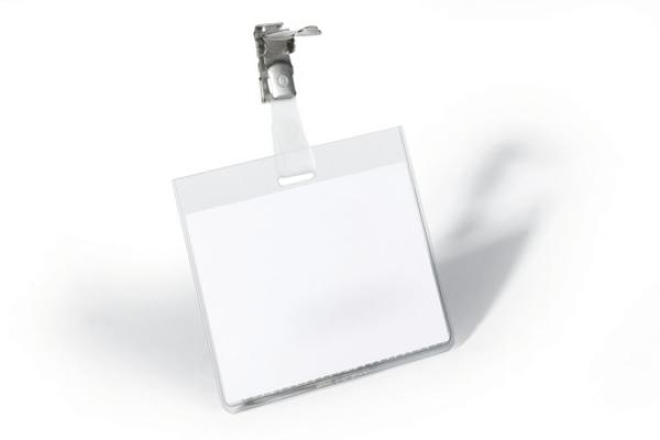 Durable namensschild mit clip 800319 transp., pvc, 60x90mm 25 stk. - Durable-800319-4005546810034